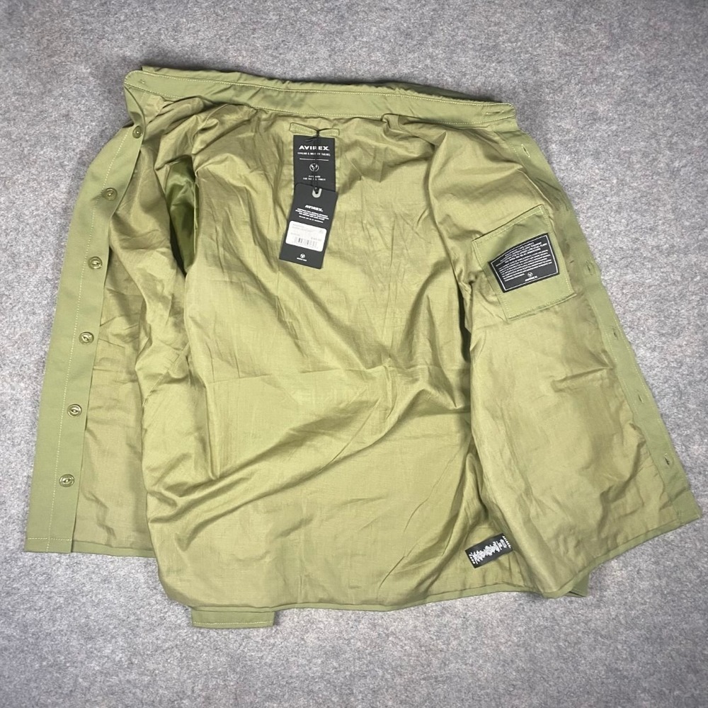 AVIREX Dragon Parachute Military Jacket Mens XL Olive Green Embroidered NWT - Picture 10 of 16